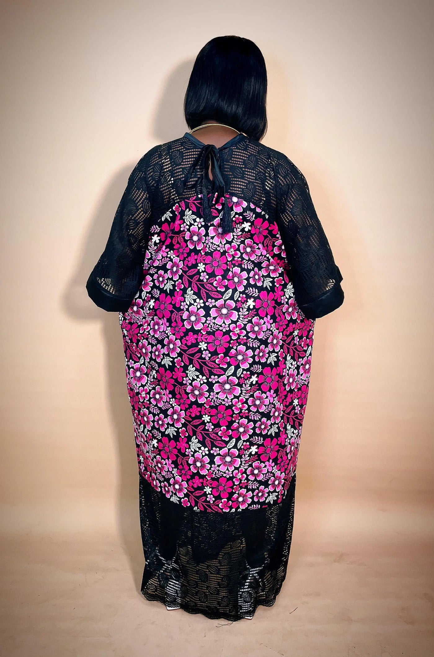 Long Ankara Boubou Dress with Lace for Women – Unique African Fashion Everythingsharonafrikboutique